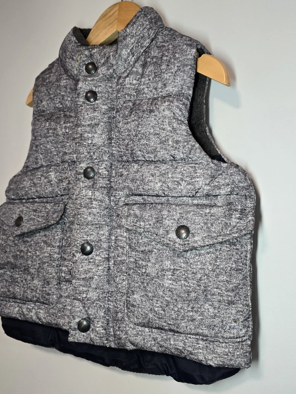 GAP Gray Quilted Puffer Vest
